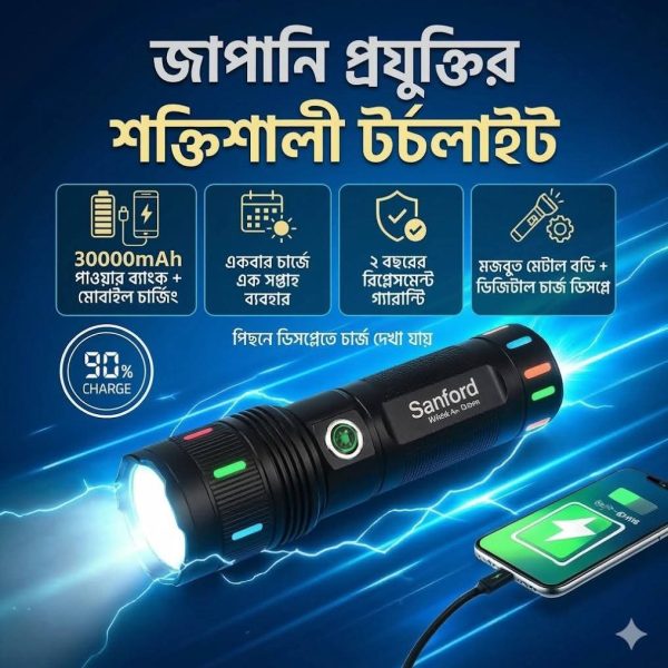 Torch Light with Power Bank